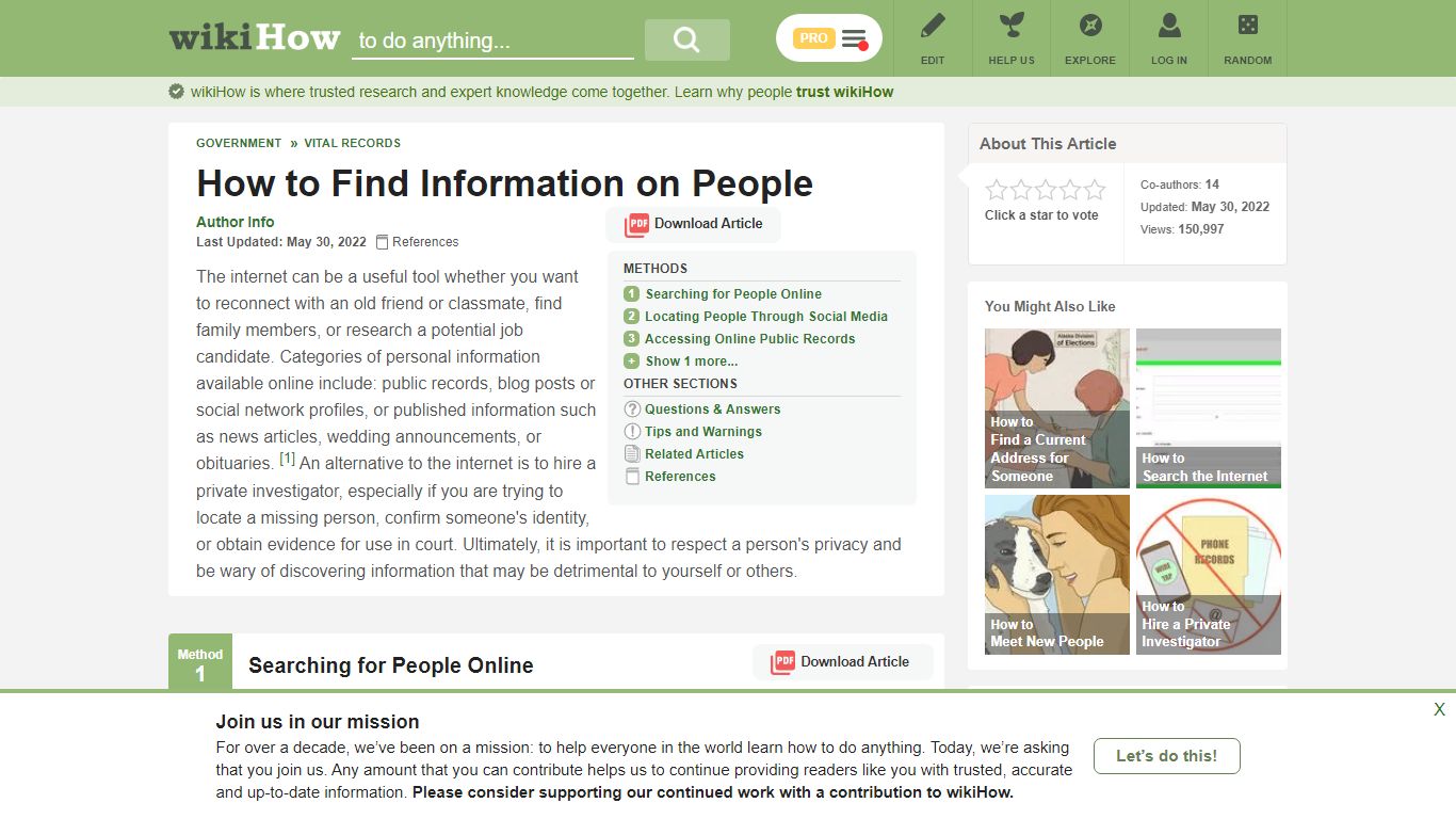 4 Ways to Find Information on People - wikiHow